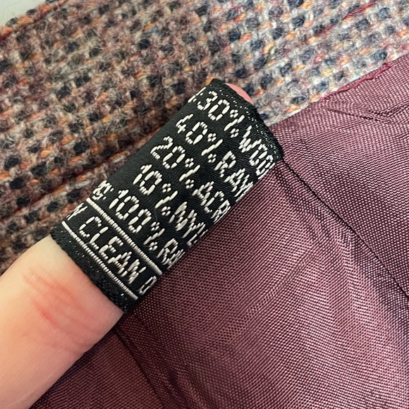 Vintage Women’s Wool Blend Skirt Small Square Patterned A Line Size 11/12 - Picture 10 of 16